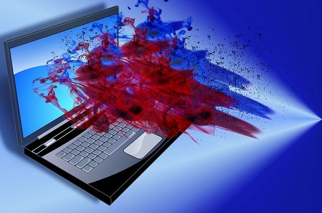 Collage mit einem Laptop Collage mit einem Laptop